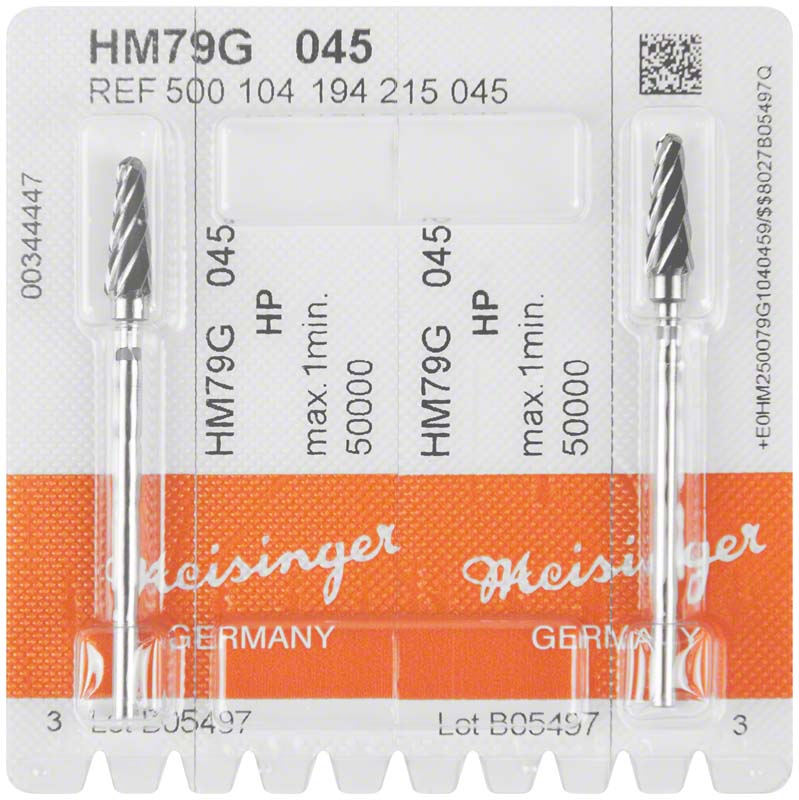 HM-Fräser G - Packung 2 Stück grün grob, HP, Figur 194, 12,7 mm, ISO 045